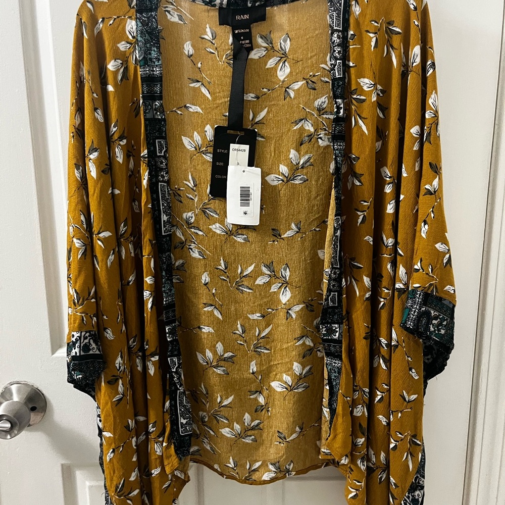 Floral Mustard Cardigan